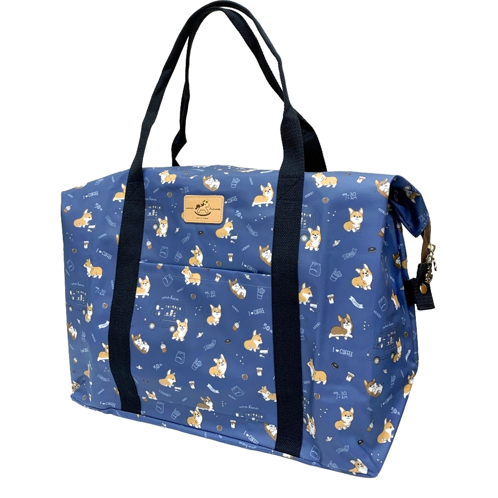 Waterproof Corgi Extra Large Travel Tote Luggage Weekender Duffel Trolley Sleeve